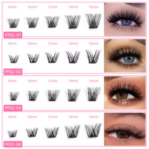 Kit Cílios Postiços Segmentados 10 Fileiras